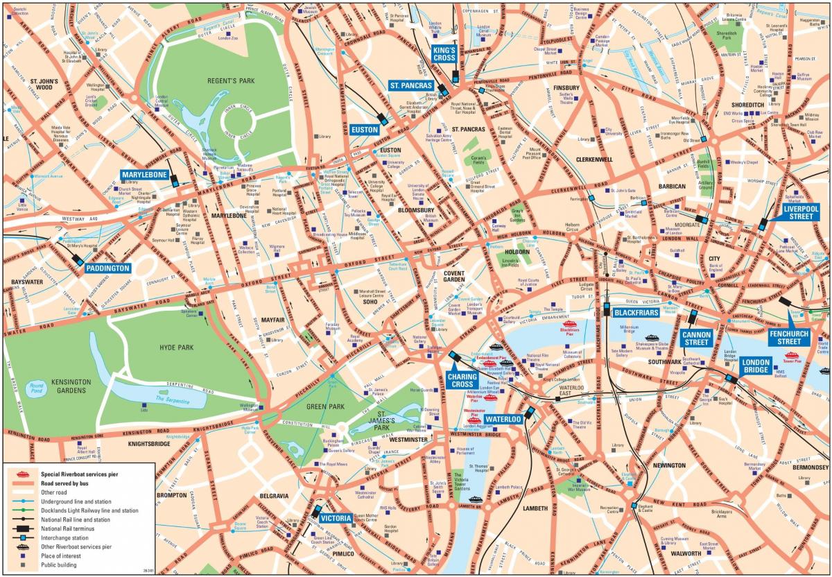 mapa Londynu