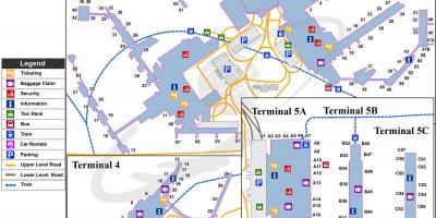 Mapa Heathrow terminal