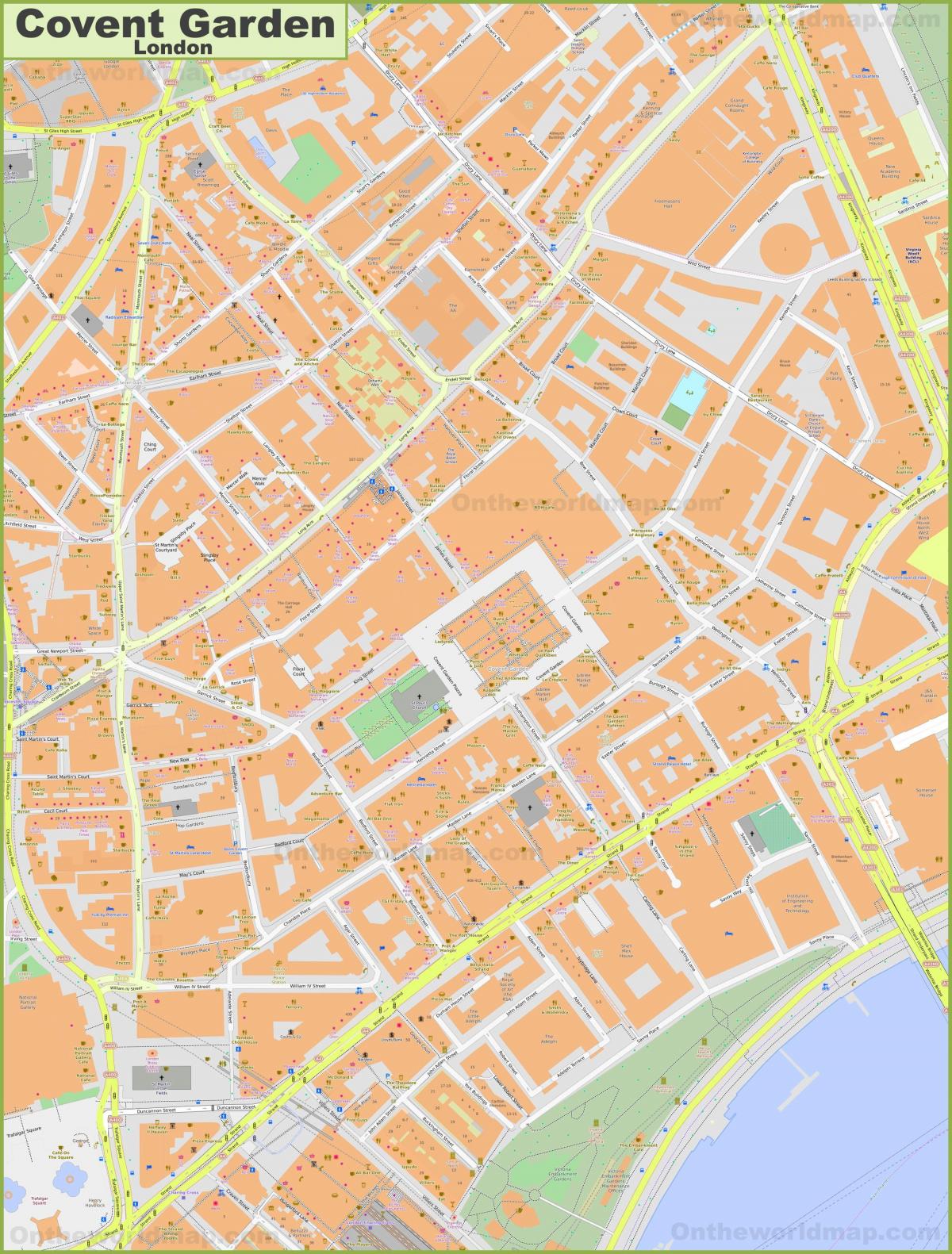 Covent Garden, Londyn mapa