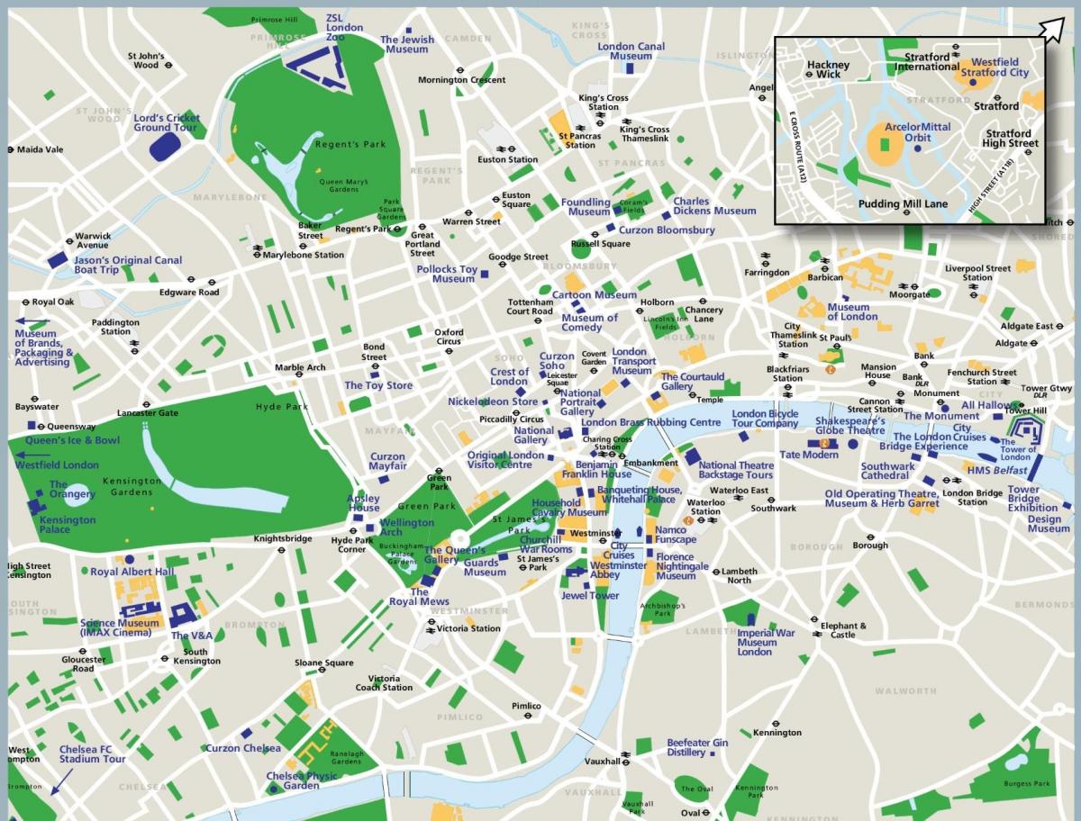 mapa turystyczna Londynu