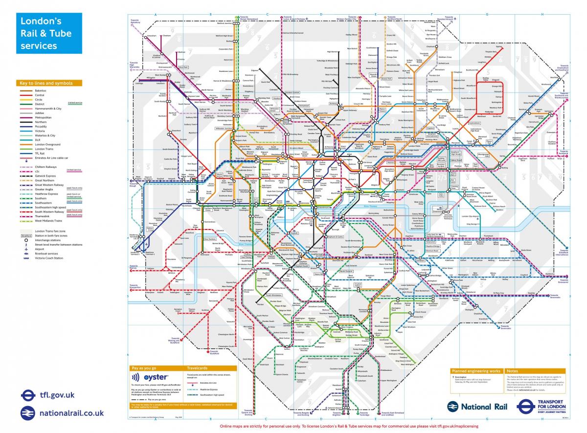 Dworzec mapie Londynu