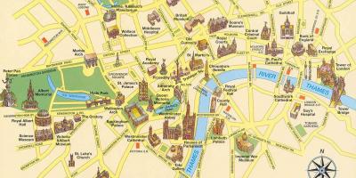 Mapa centrum Londynu