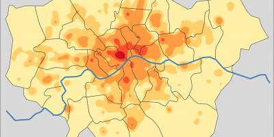 Mapa Londynu przestępczości