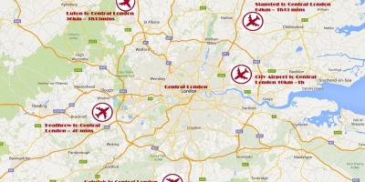 Port lotniczy londyn-mapa