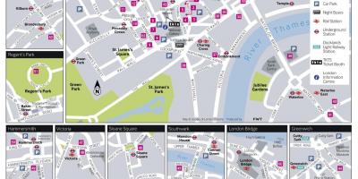 Mapa teatrów w Londynie