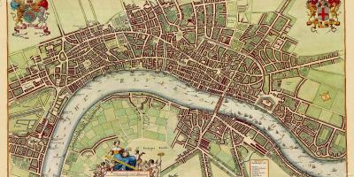 Mapa Vintage Londyn