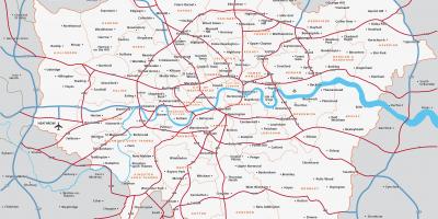 Mapa wielkiego Londynu