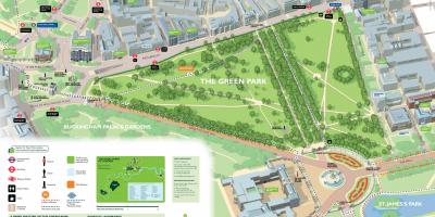 Mapa Green park Londyn